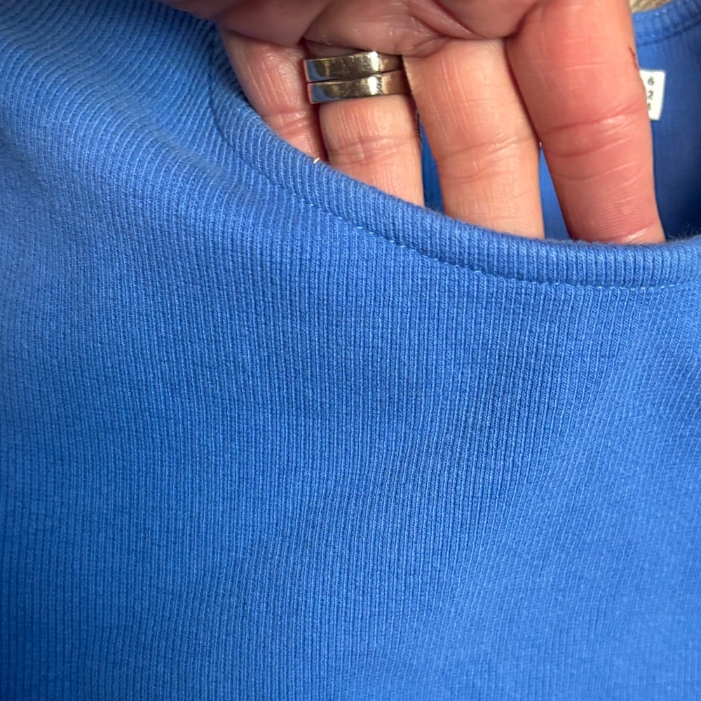 Princess Polly Blue Short Sleeve Ribbed Top - Picture 3 of 5